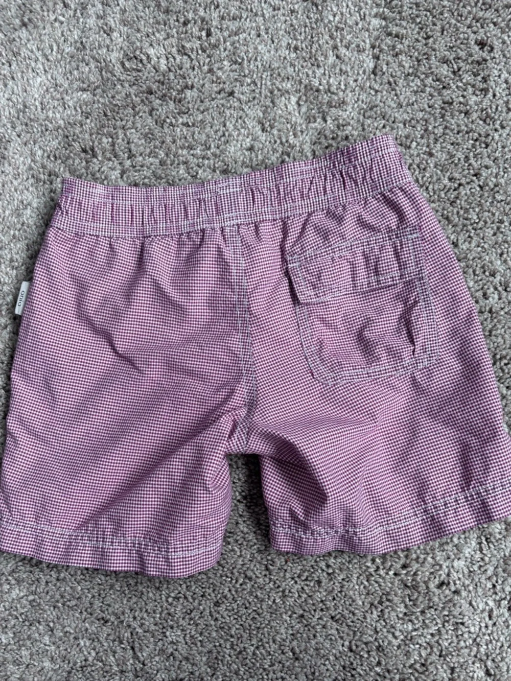 Onia Boys Swim Trunks – Red Plaid – Size 2T